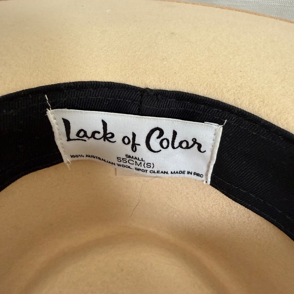 Lack of Color Ivory Rancher Wool Felt Hat Wide Brim Fedora Festival Size S /55cm - Picture 14 of 16